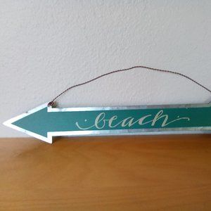 Metal Wall Decor 'Beach" Sign